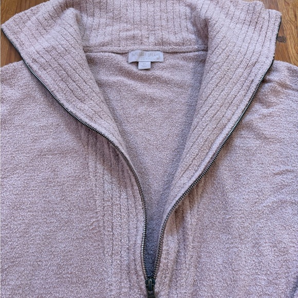 Barefoot Dreams Women Cozychic Lite Zip Pullover Sweater Mauve Blush 2X - Picture 3 of 8